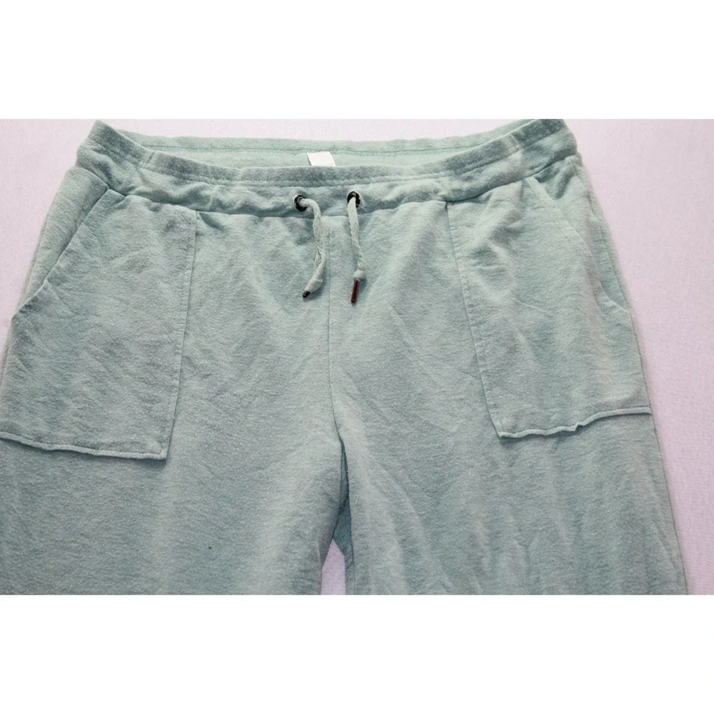 Green Tea Lounge Pants Womens XL Mint Green Good Wide Leg Rayon Drawstring